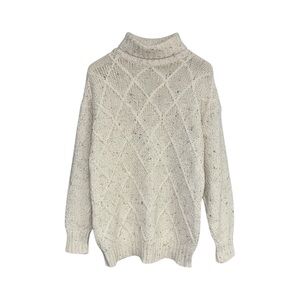 Vintage Weekend Edition Sweater‎ Women’s Size Small Oversized Ivory Multicolour